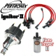 Pertronix Ignitor 2 Billet Distributor Kit Chrome Flame Thrower 2 Coil Red Plug Wires Black Cap