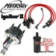 Pertronix Ignitor 2 Billet Distributor Kit Epoxy Flame Thrower 2 Coil Red Plug Wires Black Cap