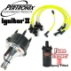 Pertronix Ignitor 2 Billet Distributor Kit Epoxy Flame Thrower 2 Coil Yellow Plug Wires Black Cap