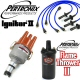 Pertronix Ignitor 2 Centrifugal Advance Distributor Kit Black Flame Thrower 2 Coil Blue Plug Wires