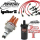 Pertronix Ignitor 2 Centrifugal Advance Distributor Kit Black Flame Thrower 2 Coil Red Plug Wires