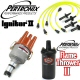 Pertronix Ignitor 2 Centrifugal Advance Distributor Kit Black Flame Thrower 2 Coil Yellow Plug Wires