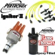 Pertronix Ignitor 2 Centrifugal Advance Distributor Kit Epoxy Flame Thrower 2 Coil Yellow Plug Wires