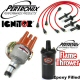 Pertronix Ignitor Vacuum Advance Distributor Kit Epoxy Flame Thrower Coil Red Plug Wires