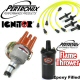 Pertronix Ignitor Vacuum Advance Distributor Kit Epoxy Flame Thrower Coil Yellow Plug Wires