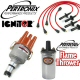 Pertronix Ignitor Centrifugal Advance Distributor Kit Chrome Flame Thrower Coil Red Plug Wires