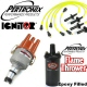 Pertronix Ignitor Centrifugal Advance Distributor Kit Epoxy Flame Thrower Coil Yellow Plug Wires