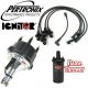 Pertronix Ignitor Billet Distributor Kit Black Flame Thrower Coil Black Plug Wires Black Cap