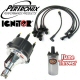 Pertronix Ignitor Billet Distributor Kit Chrome Flame Thrower Coil Black Plug Wires Black Cap