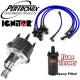Pertronix Ignitor Billet Distributor Kit Epoxy Flame Thrower Coil Blue Plug Wires Black Cap