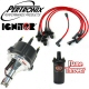 Pertronix Ignitor Billet Distributor Kit Black Flame Thrower Coil Red Plug Wires Black Cap