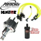 Pertronix Ignitor Billet Distributor Kit Black Flame Thrower Coil Yellow Plug Wires Black Cap