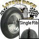 25 Inch Tall 5.00 Smooth Front Sand Tire With Small Steering Lip For 15 Inch Dia. Wheel