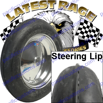 Pacific Customs 28.5 Inch Tall 6.75 Steering Front Sand Tire with Lip 25 Inch Tall 5.00 Smooth Front Sand Tire With Small Steering Lip