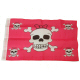 SMF Small 12 Inch X 20 Inch Replacement Flag For Whip Antenna Pink With Skulls Flag