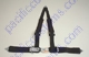 Tiger Deluxe Seat Belt Black 3 Inch Wide Lap With 2 Inch Wide Padded Sewn In Shoulders V Point