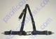 Tiger Black 3 Inch Wide Lap With 2 Inch Wide Sewn In Shoulders 3 Point