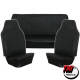 Tmi Black Basketweave Vinyl Hog Ring Seat Cover Set For 1968 To 1969 Beetle For All Three Seats