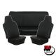 Tmi Black Basketweave Vinyl Hog Ring Seat Cover Set For 1970 To 1972 Beetle For All Three Seats