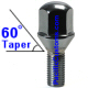 Chrome 14Mm X 1.5 Thread Length 25Mm Wheel Lug Bolt With 60 Degree Taper Uses 19Mm Socket Wrench